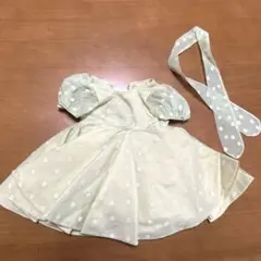 ビスクドール ドレス　ボリュームたっぷりスカートの星柄ドレス　ヴィンテージ