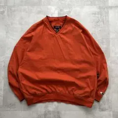 USA古着　IZOD XFG　ナイロンプルオーバー　オレンジ　メンズ　XXL