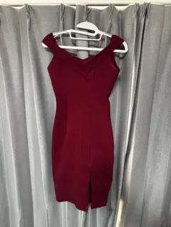 レディース ドレス バーガンディー