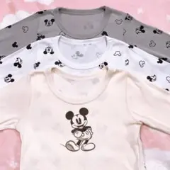 西松屋　ディズニーベビー　ミッキー　男の子　長袖肌着　90cm 3枚組　中古