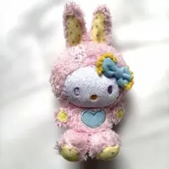 ハローキティ うさぎ 着ぐるみ ぬいぐるみキーホルダー