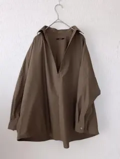 JOURNAL STANDARD ブラウン Vネックシャツ　コクーンシルエット