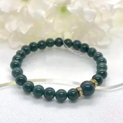 青翡翠　ブレスレット　約7.5ｍｍ　青緑翡翠　無染色　特価　グアテマラブルー