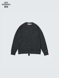 ユニクロ アニヤハインドマーチ オーバーサイズカーディガン ダークグレー M