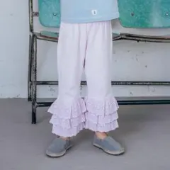【新品未使用】しまむらsoftcheese レースパンツ/紫/100cm