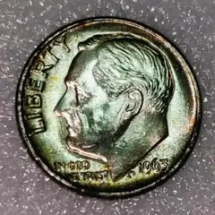 アメリカ 銀貨 1914-D バーバー ダイム 本物保証 - メルカリ