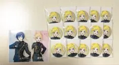 プロセカ　あんスタ　コラボ缶バッジ　鏡音レン、特典ブロマイド