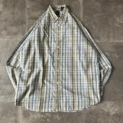 00s OLD GAP マドラスチェック コットン 長袖シャツ L R151