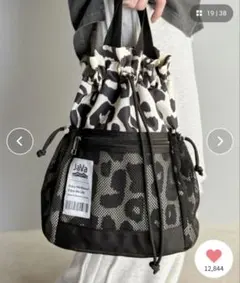 JaVa ジャバ メッシュ使い巾着２WAYリュック レオパード クラシカルエルフ