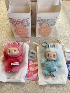 POP MART ラブブ エナジー LOVE 赤HOPE 水色 2体セット