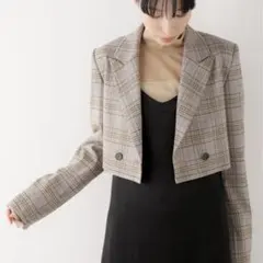 Noble チェックショートピークドジャケットのサムネイル