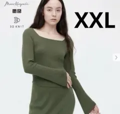 スクエアネック ニット