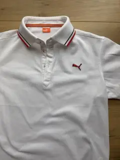 ★美品★ PUMA プーマ 速乾ポロシャツ ホワイト Ｍ