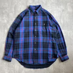 AIGLE　エーグル　コットン　タータンチェック　ネルシャツ　裏起毛　Lサイズ