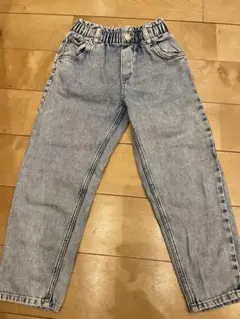 リラックスデニムパンツ H&M エイチアンドエム　ダメージデニム　120