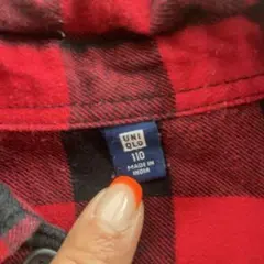ユニクロ110 ネルシャツ
