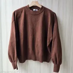 LOWRYS FARM クルーネックニット F ブラウン