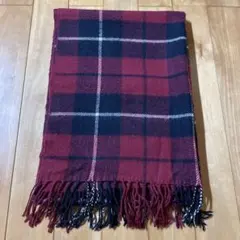 earth music&ecology 赤と黒のチェックマフラー