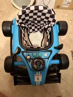 引き取り限定　レーシングカー風 歩行器 青