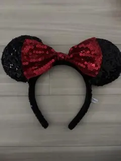 ミニーマウス風スパンコールカチューシャ