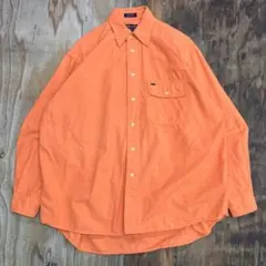 90s ALEXANDER JULIAN ネルシャツ オレンジ 無地 カッターのサムネイル
