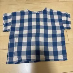 Organic zoo Pottery Blue Gingham T-shirt