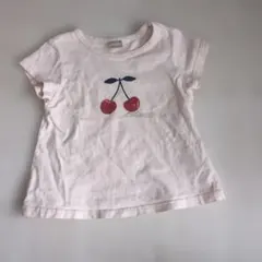 petit main チェリー柄 Tシャツ