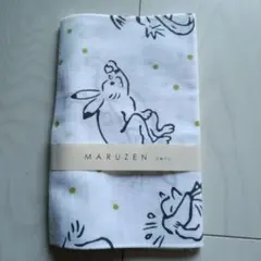 MARUZEN 限定柄かまわぬてぬぐいハンカチ手ぬぐい鳥獣戯画手拭い花粉症春丸善