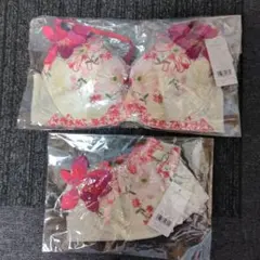 ヒミコ　花柄ブラジャーショーツセット D80 L