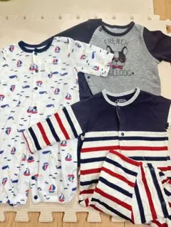 ベビー服　前開きロンパース　50〜60