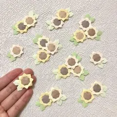 折り紙　ミニサイズ　ひまわり　20個　まとめ　セット　約3cm　飾り　向日葵