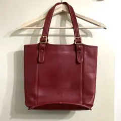 オールドコーチ 赤 レザー トートバッグ