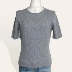 ❤️カシミヤ メグエクスチェンジ グレー ピュアカシミヤ ニット トップス Ｍ