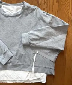 美品epidemique キレイめ大人カジュアル レイヤード風カットソー y2k