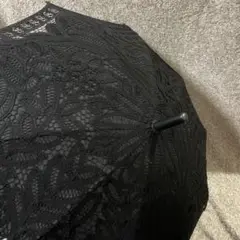 【使用感あり】レース模様 ブラック 日傘