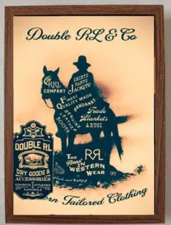 RRL ダブルアールエル　アート　ポスター　フレーム付き　壁掛け　額装　パロディ