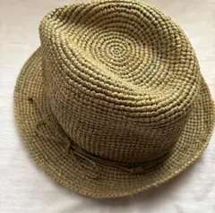 niko and... ニコアンド グリーン 麦わら帽子 ラフィア リボン付き