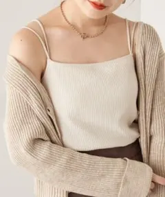 CHICO バッククロスキャミソール カップ付き グリーン チコ ベアトップのサムネイル