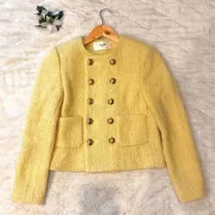 金ボタン ノーカラージャケット