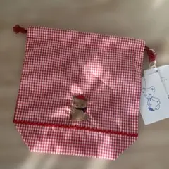 【新品】ファミリア　完売品　チェックの巾着袋