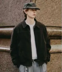 Regen Glanz シンセティックスエードジップブルゾン　ブラウン