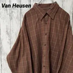 C2542 Van Heusen 長袖シャツ チェック オーバーサイズ 海外古着