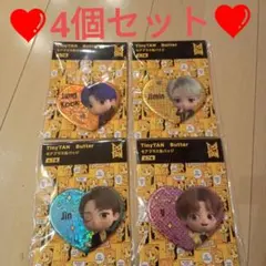 TinyTAN Butter モアプラス缶バッジ BTS 4個セット