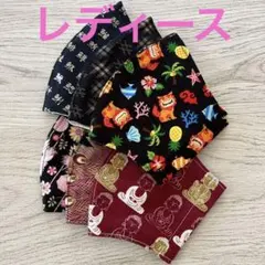 レディース和柄ハンドメイド立体マスク６枚セット