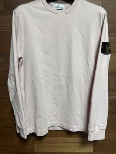 STONE ISLAND 長袖ピンクトレーナー　スウェット