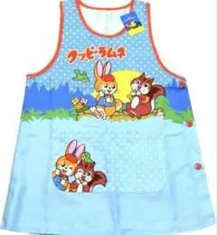 【新品】保育士キャラクターエプロン クッピーラムネ(サックス)M〜Lのサムネイル