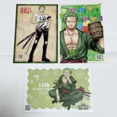 ⚠️GW迄 ONE PIECE 麦わらストア RED AR付ポストカード ゾロ