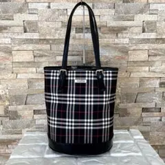 OK(箱に商品IDを記載)様専用　バーバリー　バケツ型　ノバチェック　バッグ