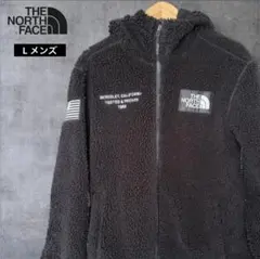 【海外限定】ノースフェイス ボアフリースジャケット ブラック 100(L) 刺繍