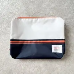 【新品】ビームス BEAMS DESIGN マルチポーチ ホワイトネイビーのサムネイル